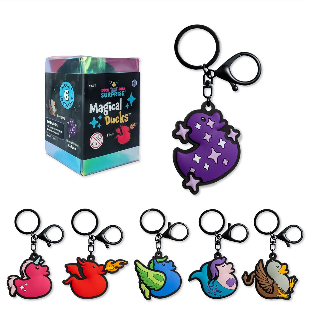 Limited Edition Flock 1 Blind Box Mystery Magical Ducks Rubber Duck Keychain Bag Charm