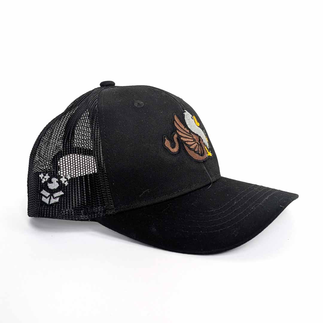 Youth Magical Ducks Gregory The Griffin Embroidered Low-Profile Snapback 5-Panel Trucker Hat