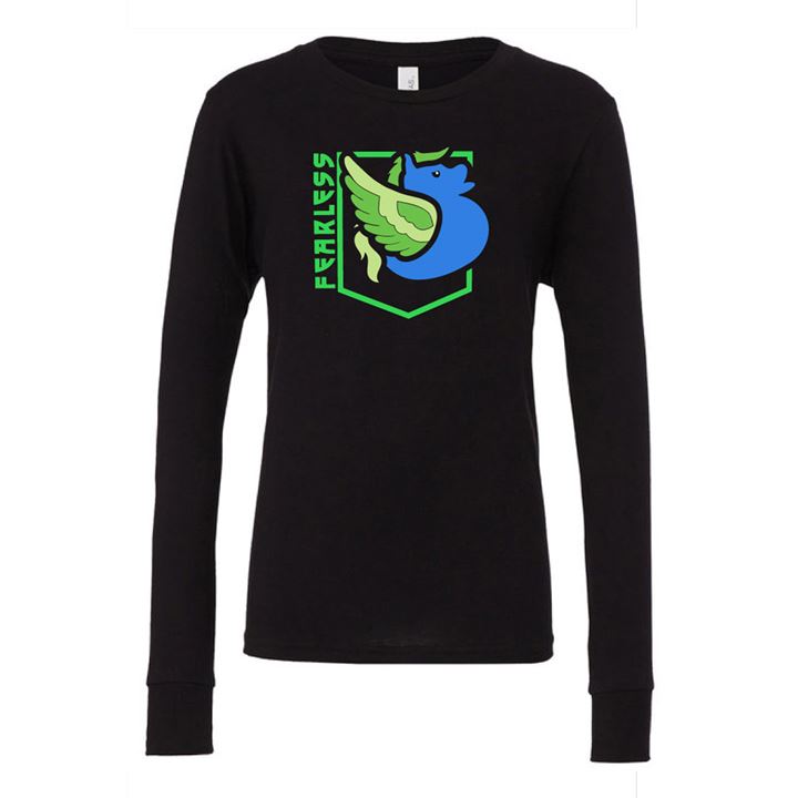 Youth Galewing the Flying Horse Duck Fearless Long Sleeve Shirt