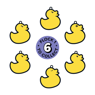 Emoti-Ducks Blind Box Mystery Rubber Duck Collectible Bag Charms & Key Chains