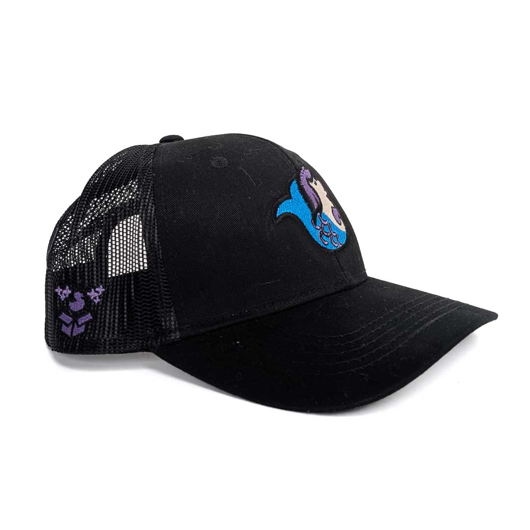 Youth Magical Ducks Melody the Mermaid Duck Embroidered Low-Profile Snapback 5-Panel Trucker Hat