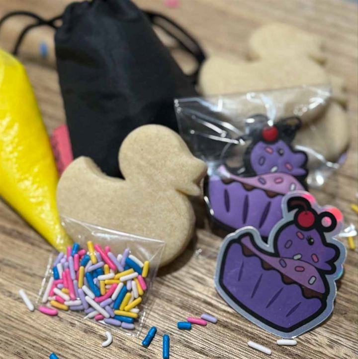 Duck Duck Surprise! Limited Edition Dessert Ducks DIY Cookie Kit Gift Set with Mauve Molly Duck