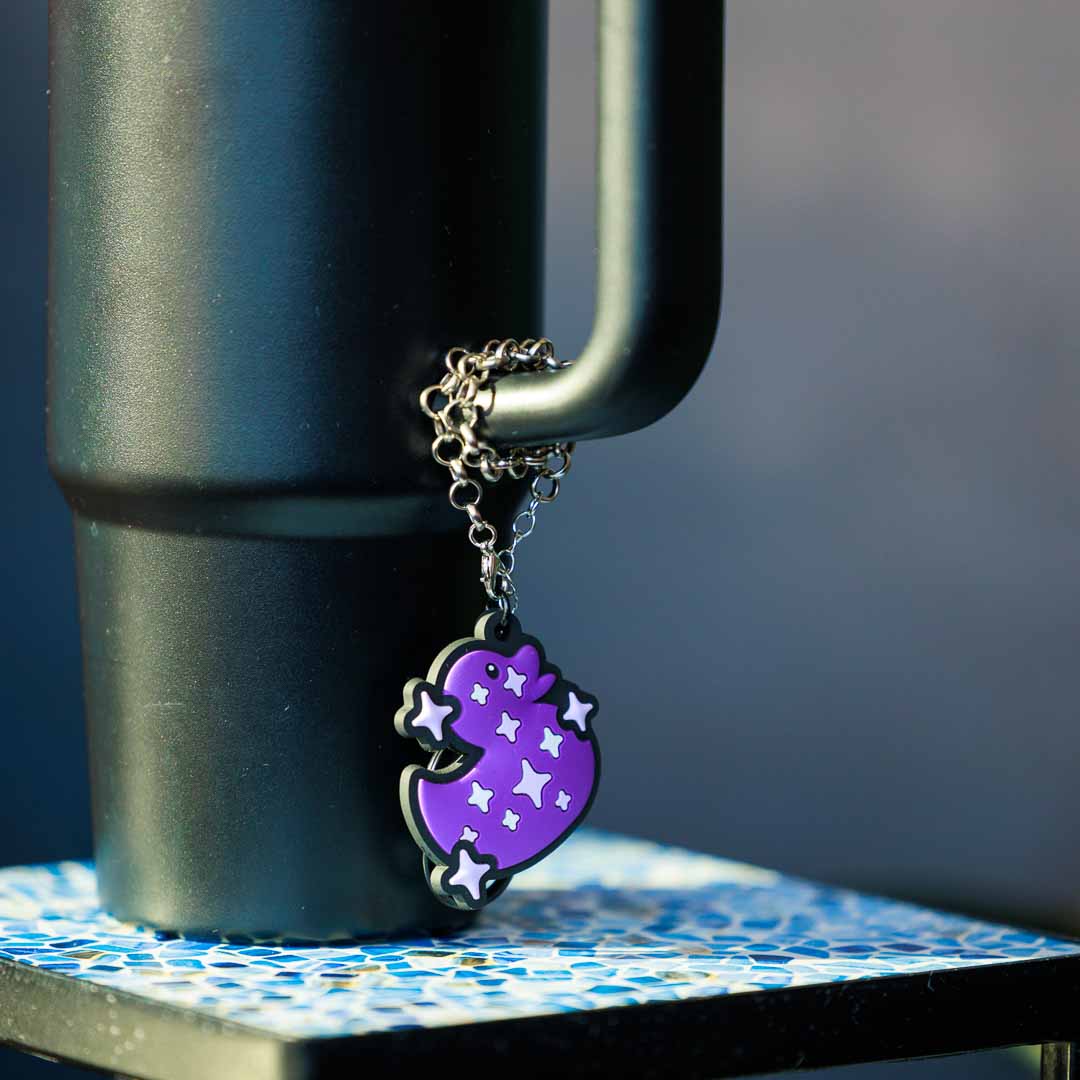 Duck Duck Surprise Magical Ducks Rubber Duck Purple Gideon Wizard on Black Chroma Stanley Tumbler