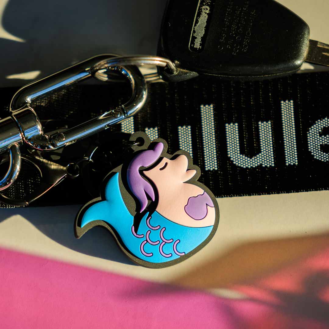 Duck Duck Surprise Magical Ducks Rubber Duck Purple Blue Mermaid Melody Lululemon Keychain