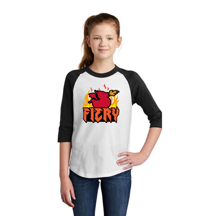 Finn the Dragon Fiery Youth Baseball T-Shirt