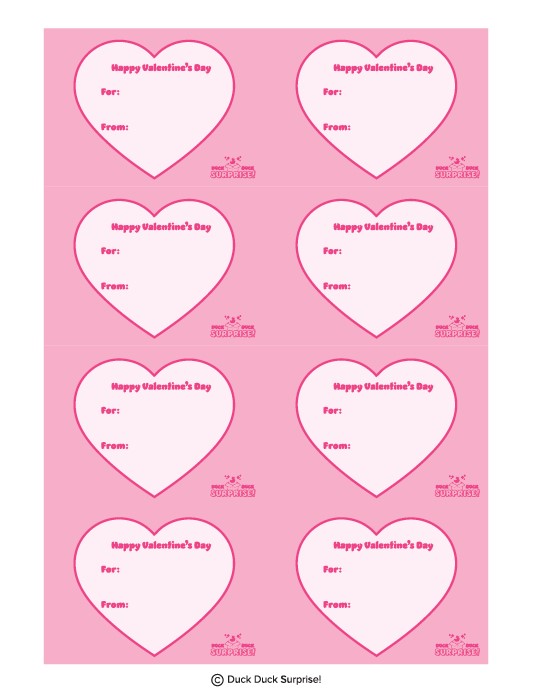 Duck Duck Surprise! Magical Ducks Rubber Duck Printable Valentine's Day Trading Cards