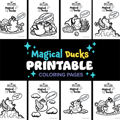 Magical Rubber Ducks Flock 1 Printable Coloring Pages