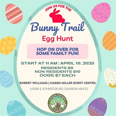 Bunny Trail Egg Hunt - We'll Be There!