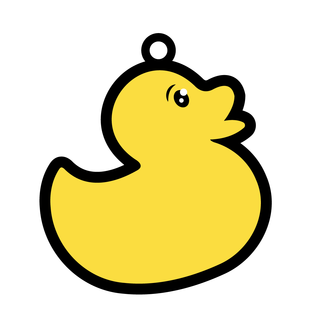 Duck Duck Surprise! Yellow Rubber Duck with Cute Look on Face